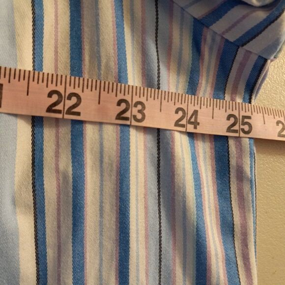 CJ Banks Quarter Sleeve Womens 2X Striped Button Down Jacket Cottagecore - Picture 4 of 7